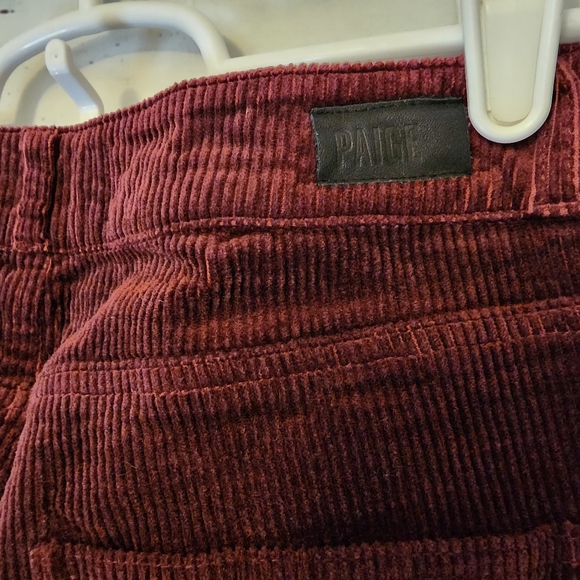 PAIGE- Hoxton Ankle-Burgundy Courdroy jeans...size 25 - Picture 5 of 9